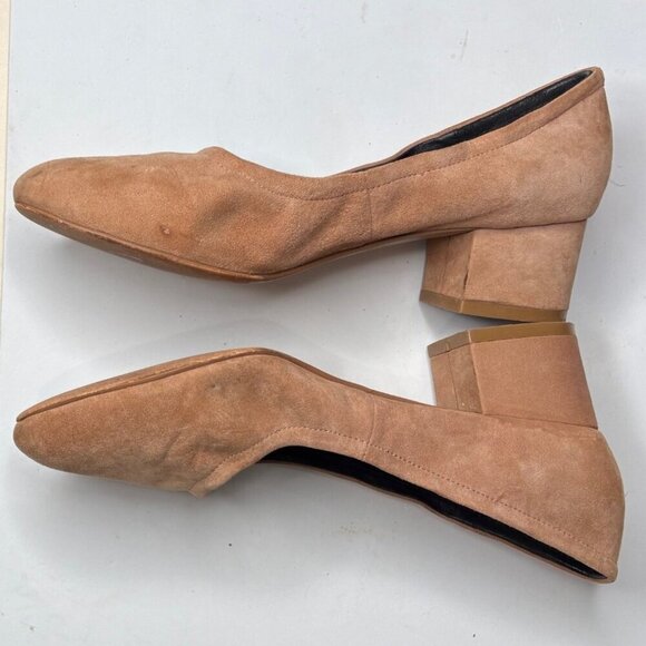 Jeffrey Campbell Brown Suede Block Low Heel Pump Shoe Size 10 - Picture 6 of 12